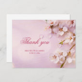 さくらんぼ花エレガントな結婚式ありがとうポストカード ポストカード (正面/裏面)
