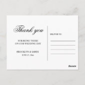 さくらんぼ花エレガントな結婚式ありがとうポストカード ポストカード (裏面)