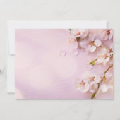 さくらんぼ花エレガントな結婚式の日付カードを保存 セーブザデート (裏面)