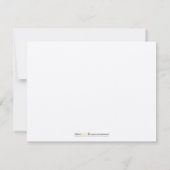 さくらんぼ花カスタムのフラットノートカード（ピンク） ノートカード (裏面)