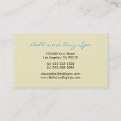 さくらんぼ花カスタム名刺(アクア) 名刺 (裏面)