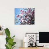 さくらんぼ花ズツリー ポスター (ホームオフィス)