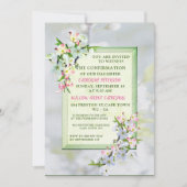 さくらんぼ花ズ確認招待状 招待状 (正面)