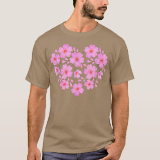 さくらんぼ花ハート桜花 Tシャツ