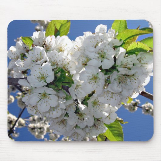 さくらんぼ花ハート マウスパッド (正面)