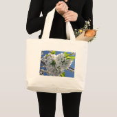 さくらんぼ花ハート ラージトートバッグ (正面(商品))