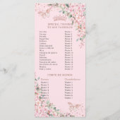 さくらんぼ花バラ金ゴールド蝶スリムプログラム メニュー (裏面)