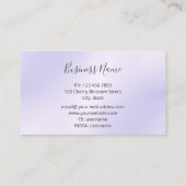 さくらんぼ花パープルフローラ 名刺 (裏面)