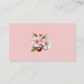 さくらんぼ花ピンクの女の子の赤ちゃんシャワー予約リクエスト エンクロージャーカード (裏面)
