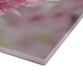 さくらんぼ花ピンクの花写真 カッティングボード (角)