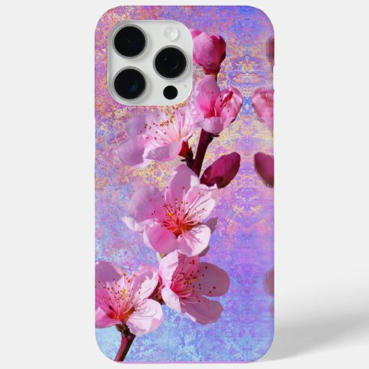 さくらんぼ花ピンクの花抽象芸術電話ケース Case-Mate iPhoneケース (裏面)