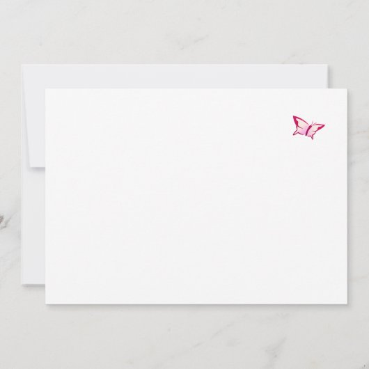 さくらんぼ花ピンク白ありがとう サンキューカード (裏面)