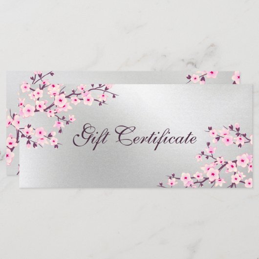 さくらんぼ花ピンク銀券 (正面/裏面)