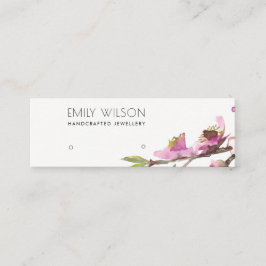 さくらんぼ花フローラスタッドイヤリング表示ロゴ スキニー名刺