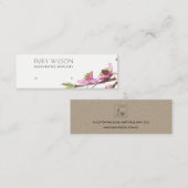 さくらんぼ花フローラスタッドイヤリング表示ロゴ スキニー名刺 (正面/裏面)