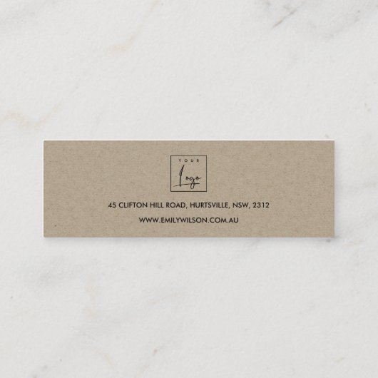 さくらんぼ花フローラスタッドイヤリング表示ロゴ スキニー名刺 (裏面)