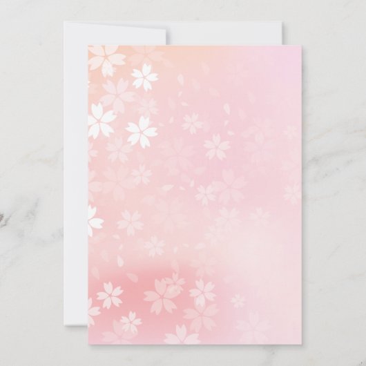 さくらんぼ花フローラベビーシャワー招待状 招待状 (裏面)