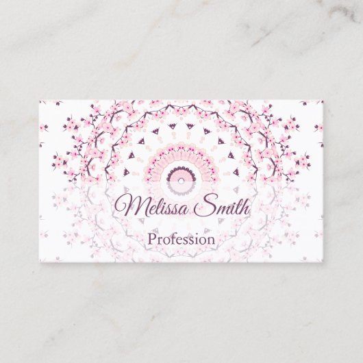 さくらんぼ花フローラ曼荼羅 名刺 (正面)