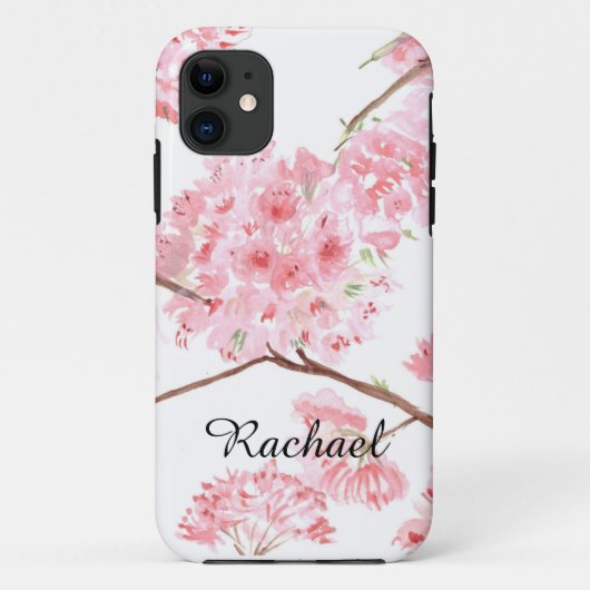 さくらんぼ花フローラ水彩春自然 Case-Mate iPhoneケース (裏面)