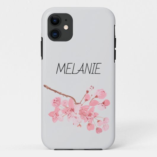 さくらんぼ花フローラ水彩春自然 Case-Mate iPhoneケース (裏面)