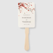 さくらんぼ花フローラ結婚式 プログラム ハンドファン (正面)