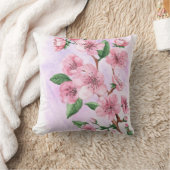 さくらんぼ花フローラ装飾用クッション クッション (ブランケット)