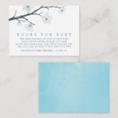 さくらんぼ花フローラ赤ちゃんシャワーブックリクエスト エンクロージャーカード (正面/裏面)