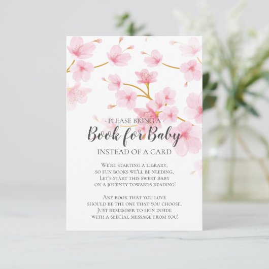 さくらんぼ花フローラ赤ちゃんシャワーベビー エンクロージャーカード (スタンド正面)