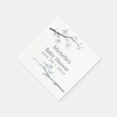 さくらんぼ花フローラ赤ちゃんシャワー スタンダードカクテルナプキン (角)