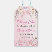 さくらんぼ花フローラSweet sixteen誕生日 ギフトタグ (正面)