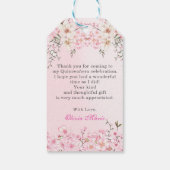 さくらんぼ花フローラSweet sixteen誕生日 ギフトタグ (裏面)
