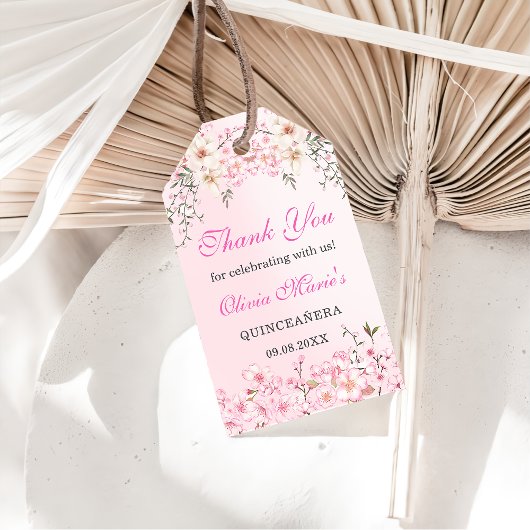 さくらんぼ花フローラSweet sixteen誕生日 ギフトタグ