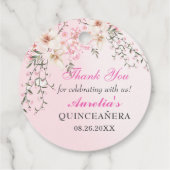 さくらんぼ花フローラSweet sixteen誕生日 フェイバータグ (裏面)