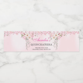 さくらんぼ花フローラSweet sixteen誕生日 ペットボトルラベル