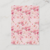 さくらんぼ花ブライダルシャワー表示シャワー エンクロージャーカード (裏面)