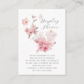 さくらんぼ花ブライダルシャワー表示シャワー エンクロージャーカード (正面)