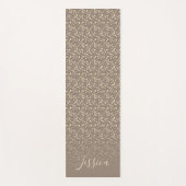 さくらんぼ花ベージュ ヨガマット (正面)