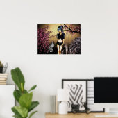 さくらんぼ花ポスター ポスター (ホームオフィス)