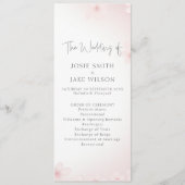 さくらんぼ花ミニマル春の結婚式式 プログラム (正面)