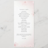 さくらんぼ花ミニマル春の結婚式式 プログラム (裏面)