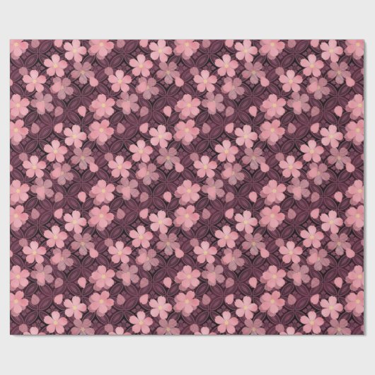 さくらんぼ花ラッピング紙 ラッピングペーパー (フラット)