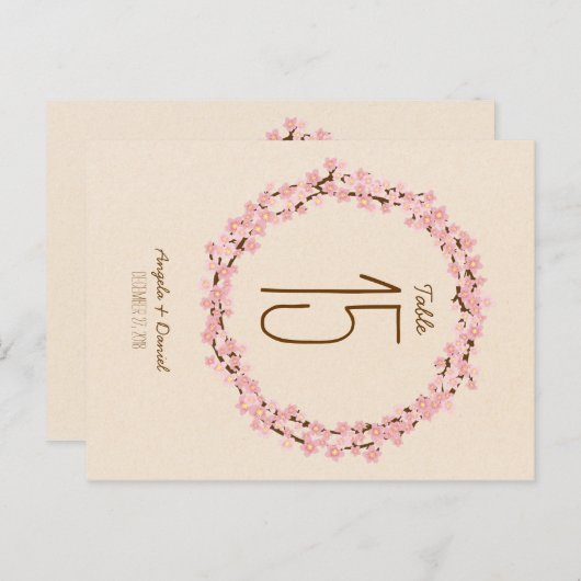 さくらんぼ花リース素朴結婚ズ ポストカード (正面/裏面)