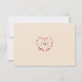 さくらんぼ花リース素朴結婚ズ 出欠カード (裏面)