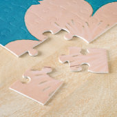 さくらんぼ花ヴィンテージ日本のフローラプリント ジグソーパズル (側面)