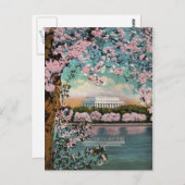 さくらんぼ花ヴィンテージ葉書 ポストカード (正面/裏面)