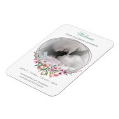 さくらんぼ花写真テンプレート誕生のお知らせ マグネット (左側)