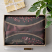 さくらんぼ花刺繍結婚ヴィンテージ包み 薄葉紙 (ギフト)