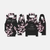 さくらんぼ花咲きピンクブラックサンキュー誕生日 フェイバーボックス (折り畳みなし)