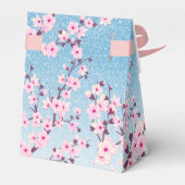 さくらんぼ花咲きピンクブルーグリッターありがとう フェイバーボックス (裏面サイド)