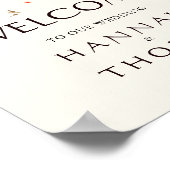 さくらんぼ花咲きフローラ結婚歓迎サイン ポスター (角)